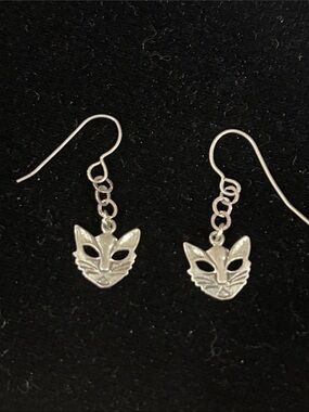 Sterling Cat Earrings